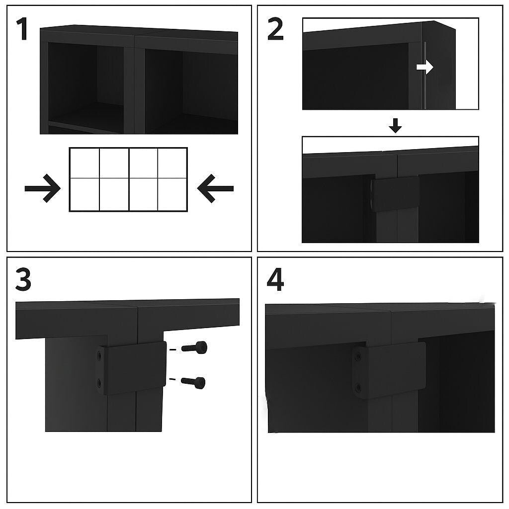 IKEA KALLAX Regalverbinder - ohne bohren! Praktische Verbindung für IKEA Würfelregal