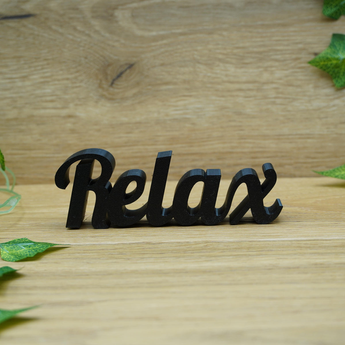 Relax -Deko-Schriftzug | Aufsteller für Bad, Wohnzimmer, Schlafzimmer