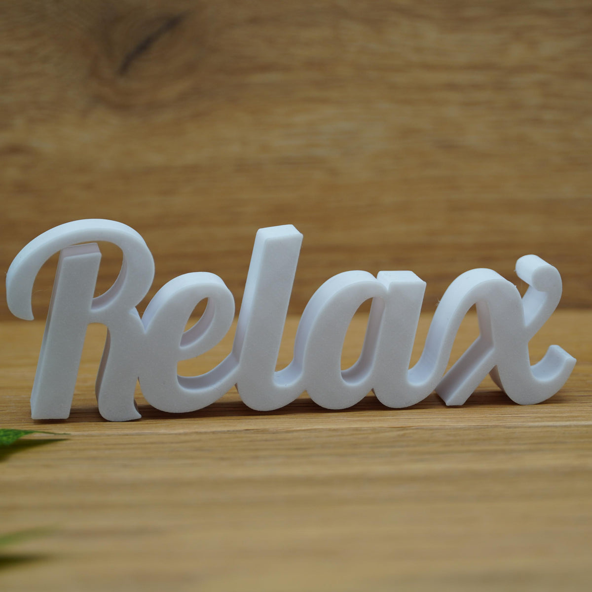 Relax -Deko-Schriftzug | Aufsteller für Bad, Wohnzimmer, Schlafzimmer