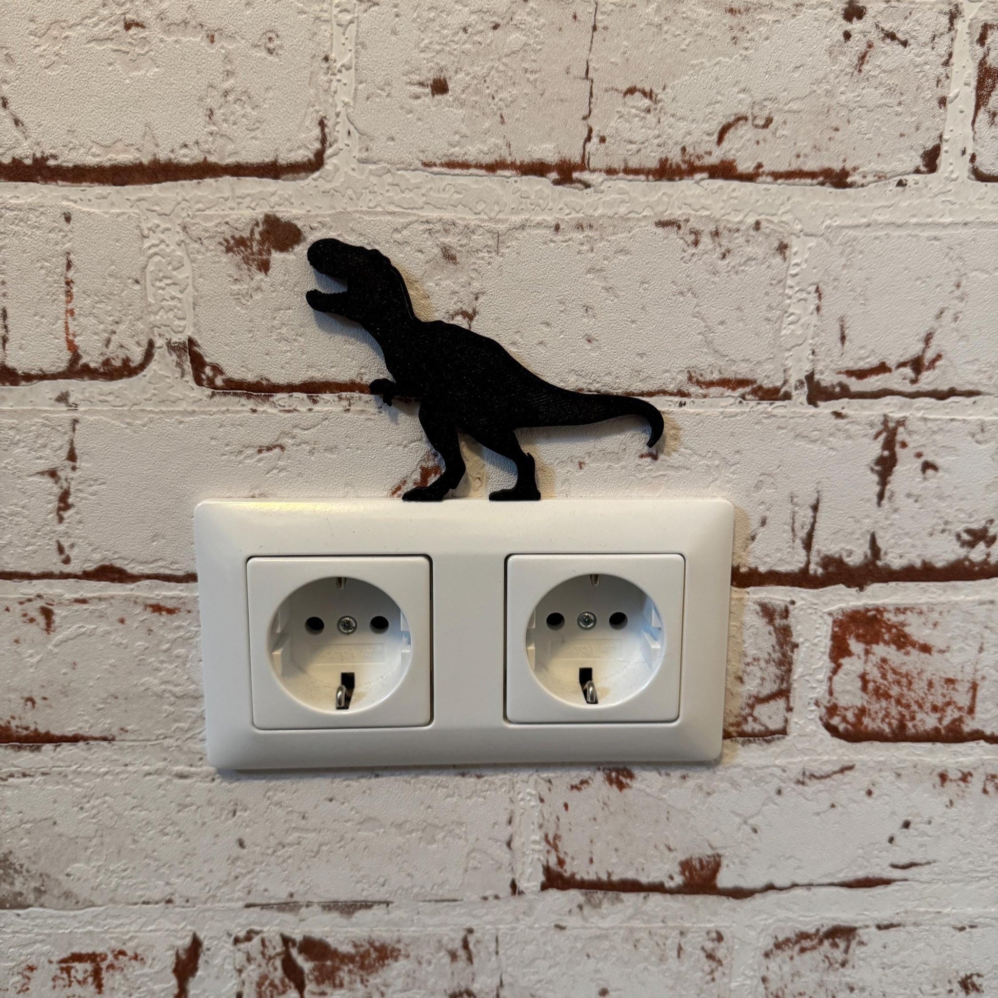 Dinosaurier T-Rex Kantenhocker für Lichtschalter & Steckdosen | Lustige Geschenkidee für Freunde und Familie