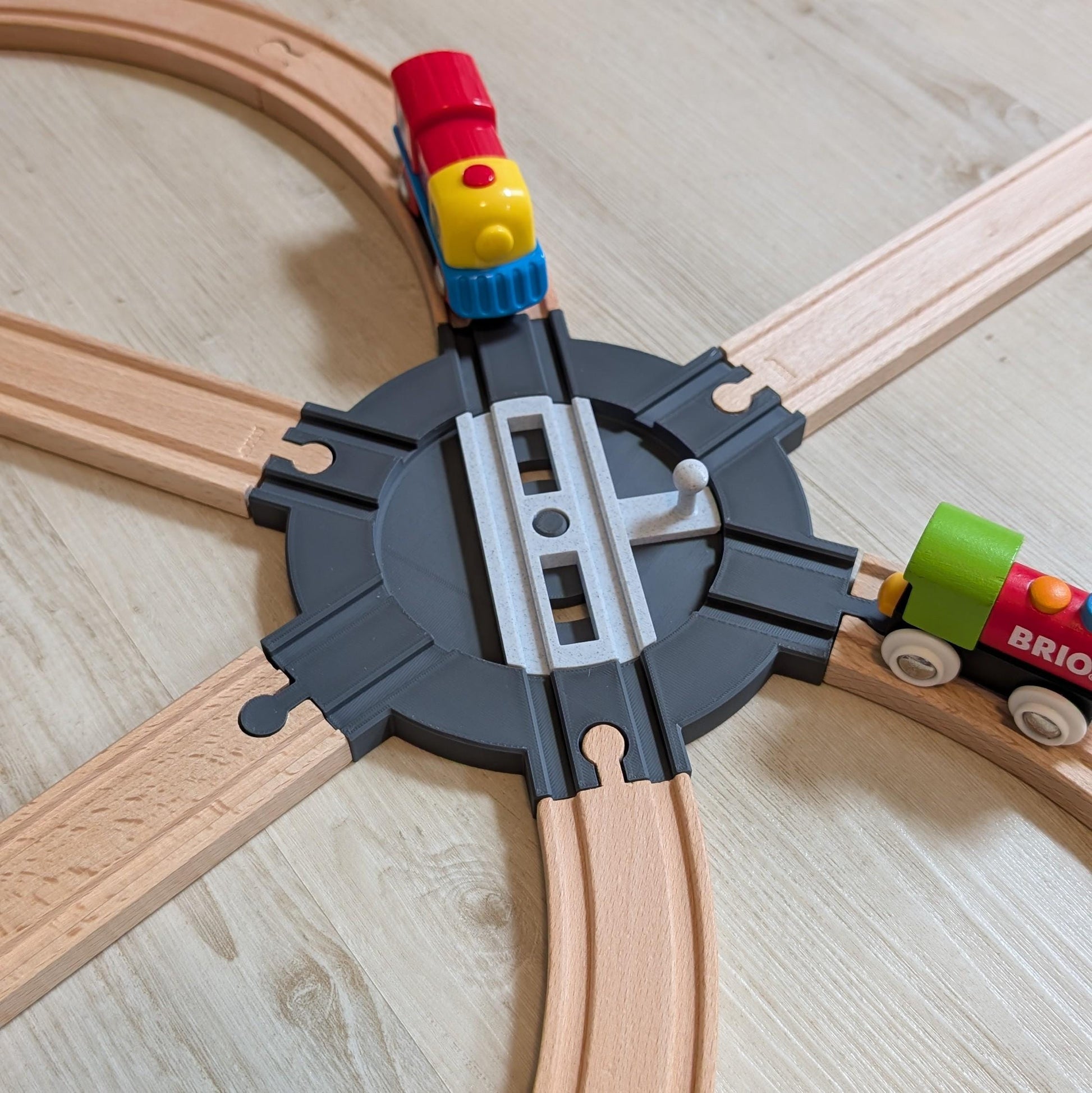 Drehscheibe für Holzeisenbahn - passend für Brio | IKEA Lillabo | Eichhorn | Hape, uvm.