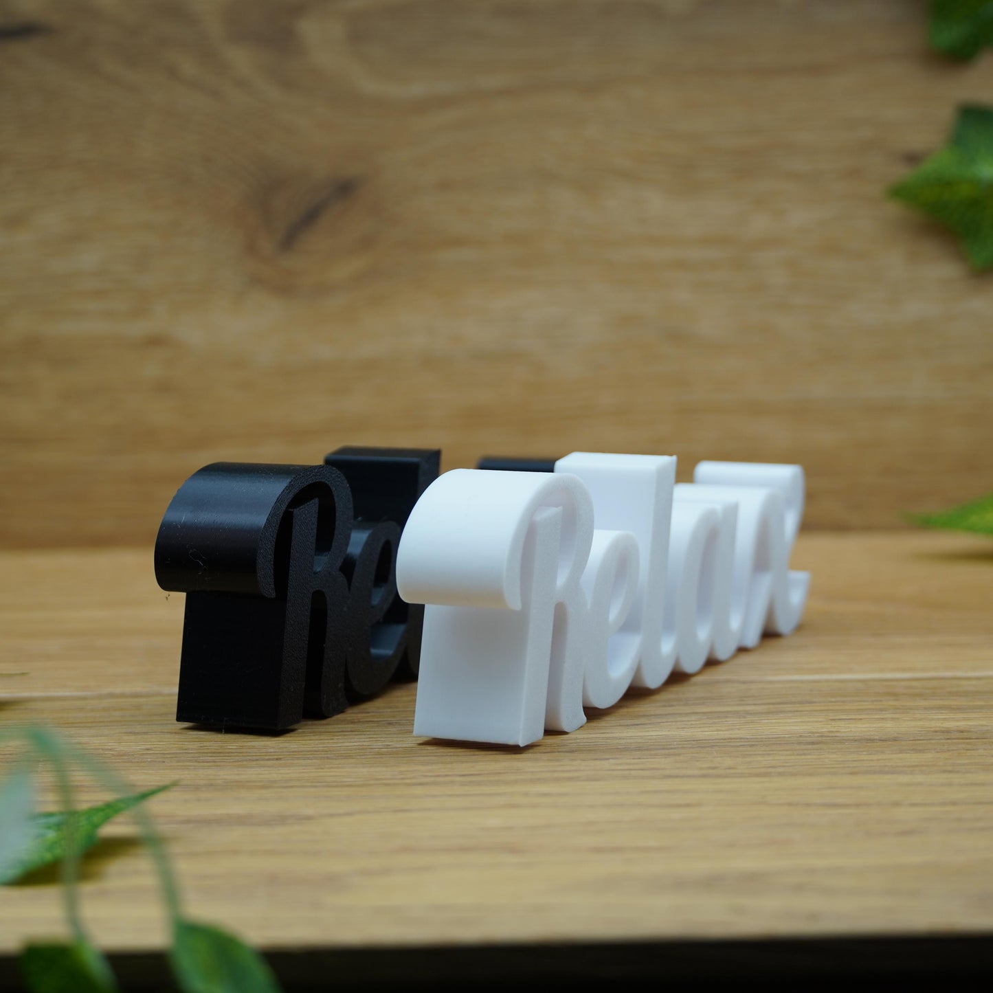 Relax -Deko-Schriftzug | Aufsteller für Bad, Wohnzimmer, Schlafzimmer