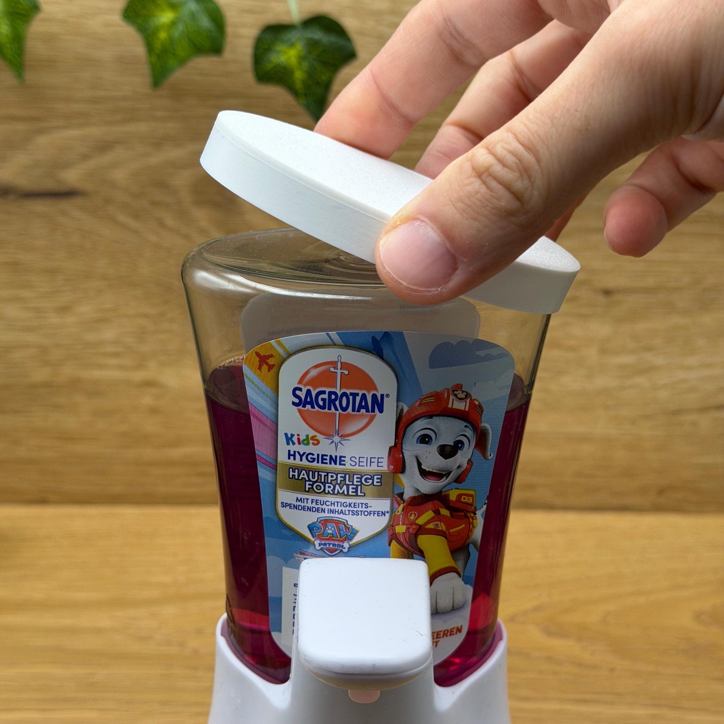 Sagrotan No Touch Deckel – Deko Abdeckung Seifenspender | Nachfüll-Option