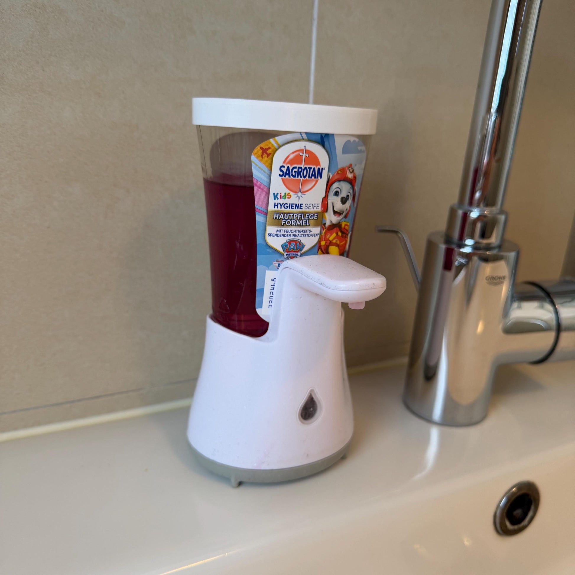 Sagrotan No Touch Deckel – Deko Abdeckung Seifenspender | Nachfüll-Option