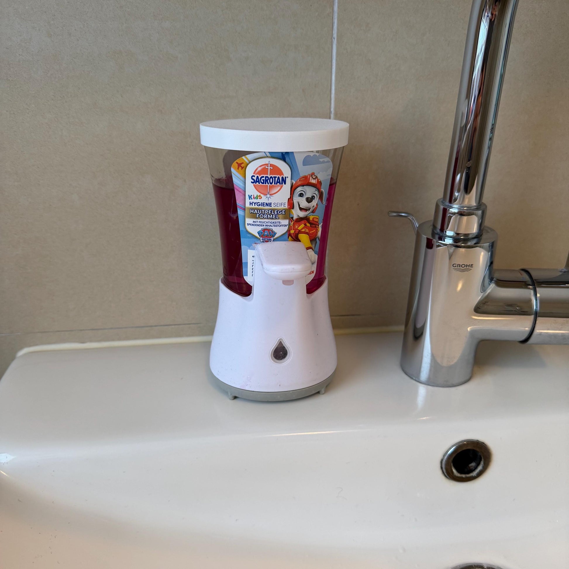 Sagrotan No Touch Deckel – Deko Abdeckung Seifenspender | Nachfüll-Option