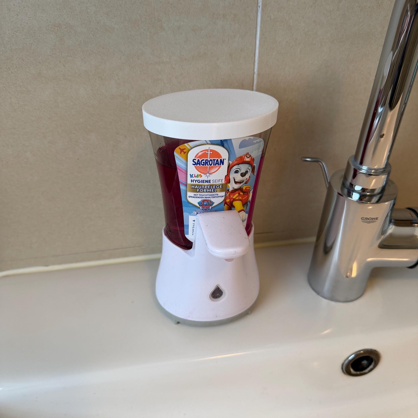 Sagrotan No Touch Deckel – Deko Abdeckung Seifenspender | Nachfüll-Option