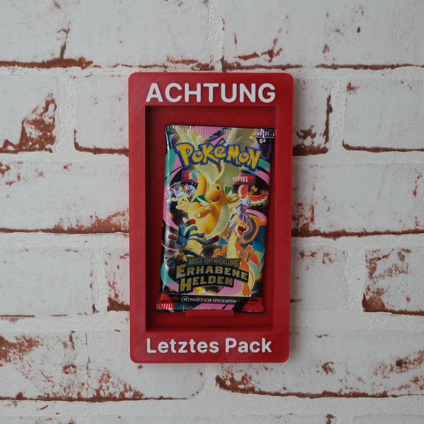 Pokémon Booster Pack Notfall Kasten | Wandhalterung | Lustiges Sammler Geschenk & Deko