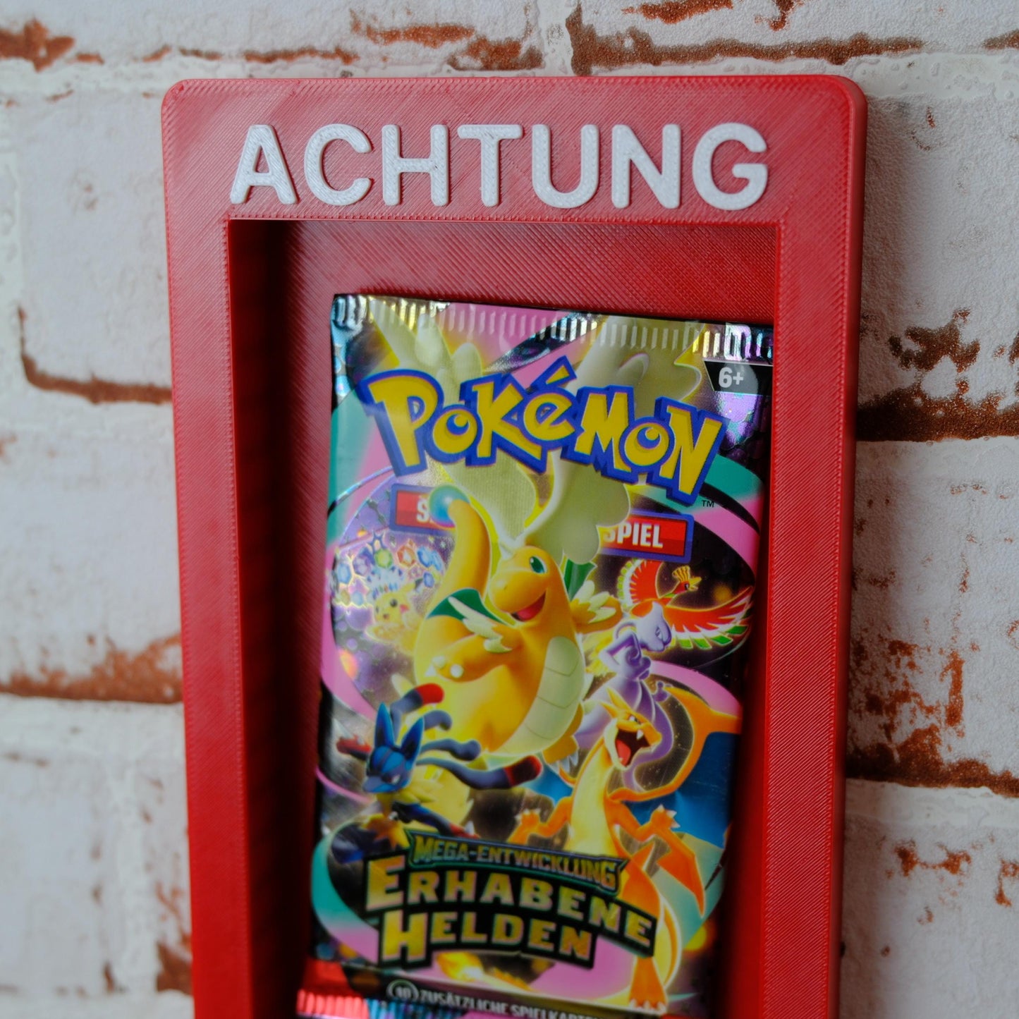 Pokémon Booster Pack Notfall Kasten | Wandhalterung | Lustiges Sammler Geschenk & Deko