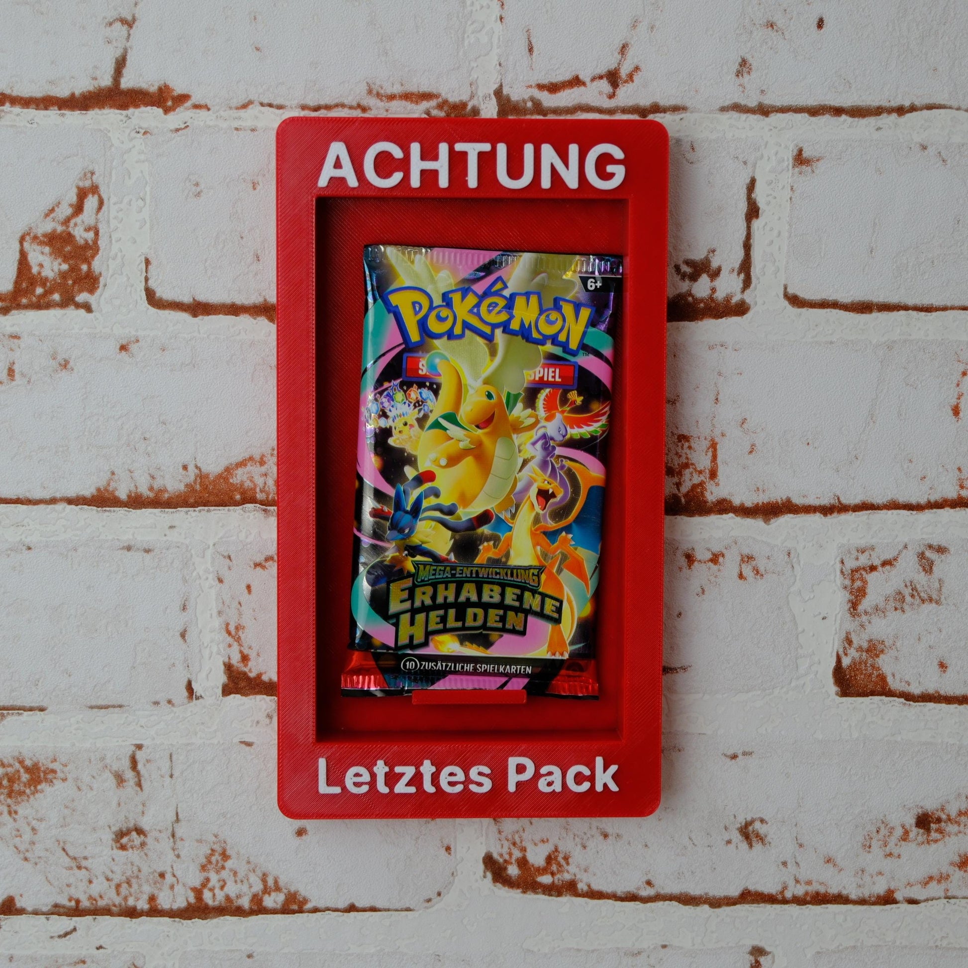 Pokémon Booster Pack Notfall Kasten | Wandhalterung | Lustiges Sammler Geschenk & Deko