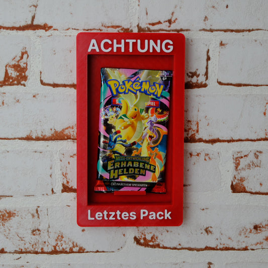 Pokémon Booster Pack Notfall Kasten | Wandhalterung | Lustiges Sammler Geschenk & Deko