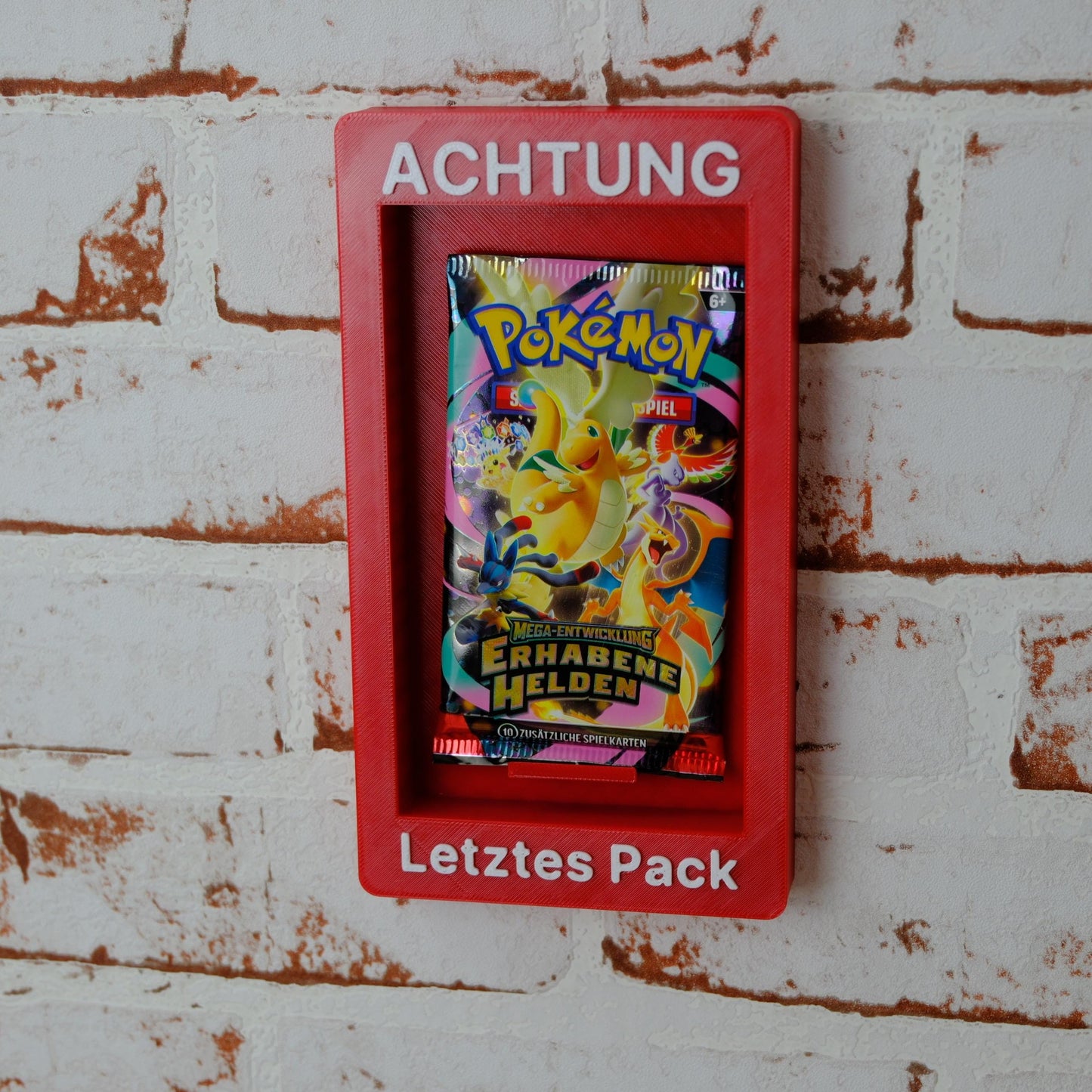 Pokémon Booster Pack Notfall Kasten | Wandhalterung | Lustiges Sammler Geschenk & Deko