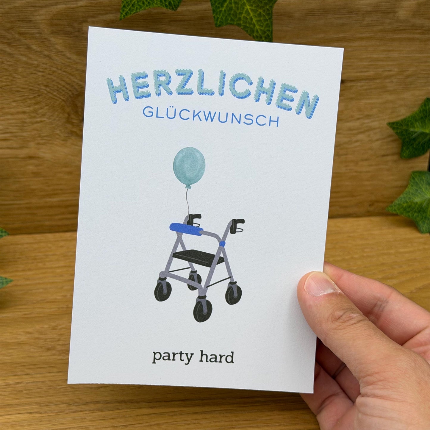 Geburtstagskarte "party hard" - A6