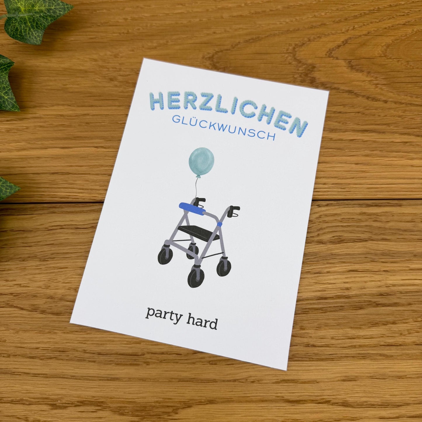 Geburtstagskarte "party hard" - A6