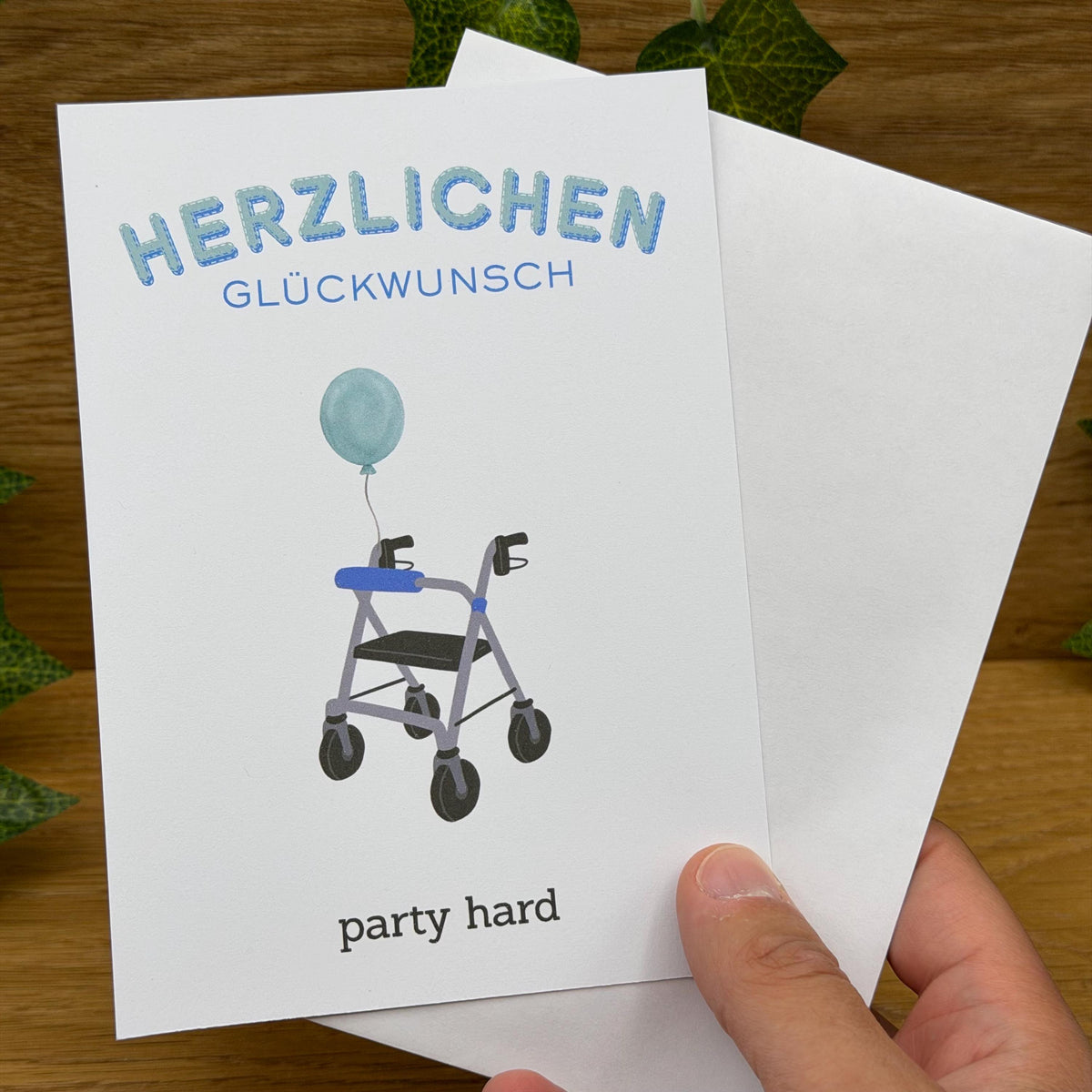 Geburtstagskarte "party hard" - A6