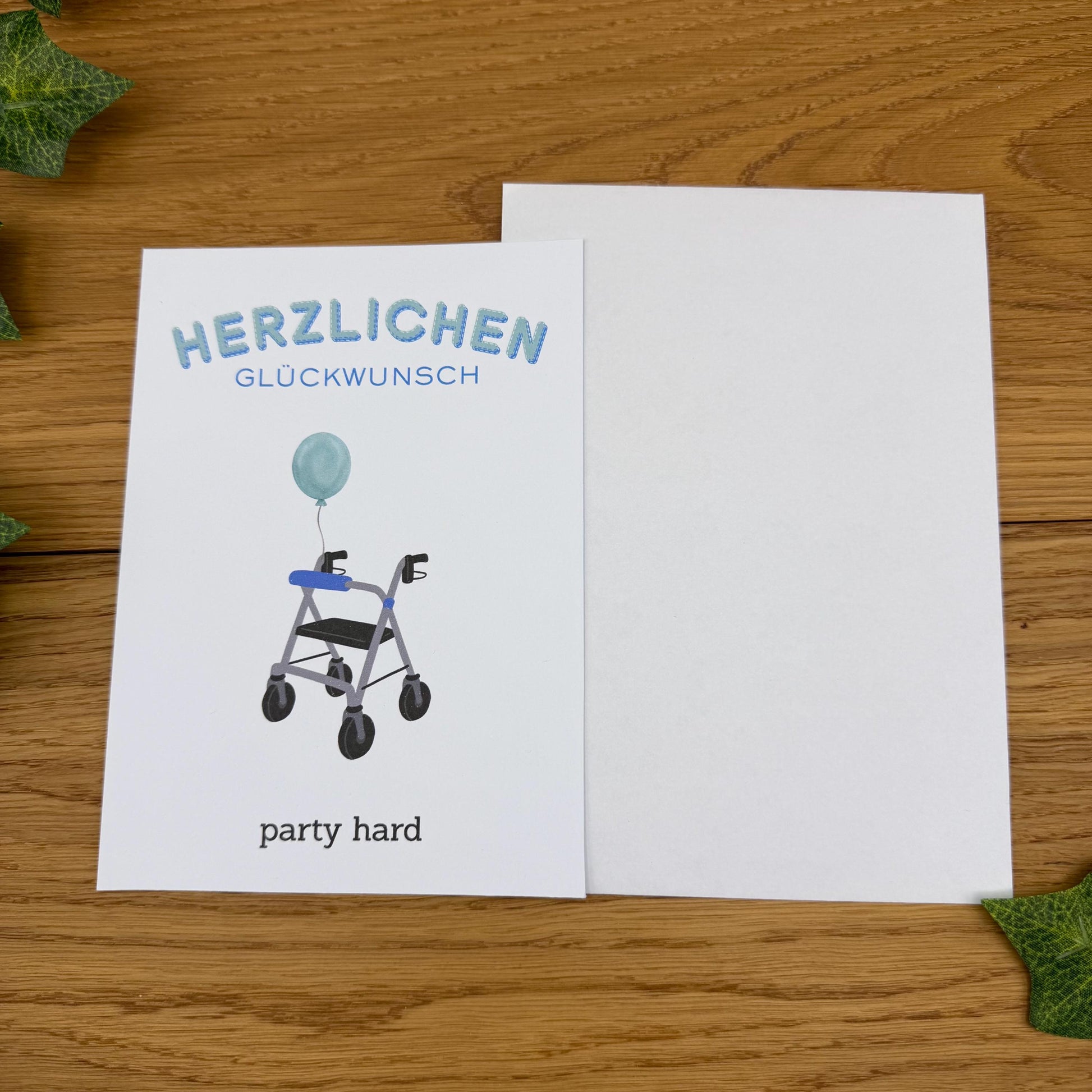 Geburtstagskarte "party hard" - A6