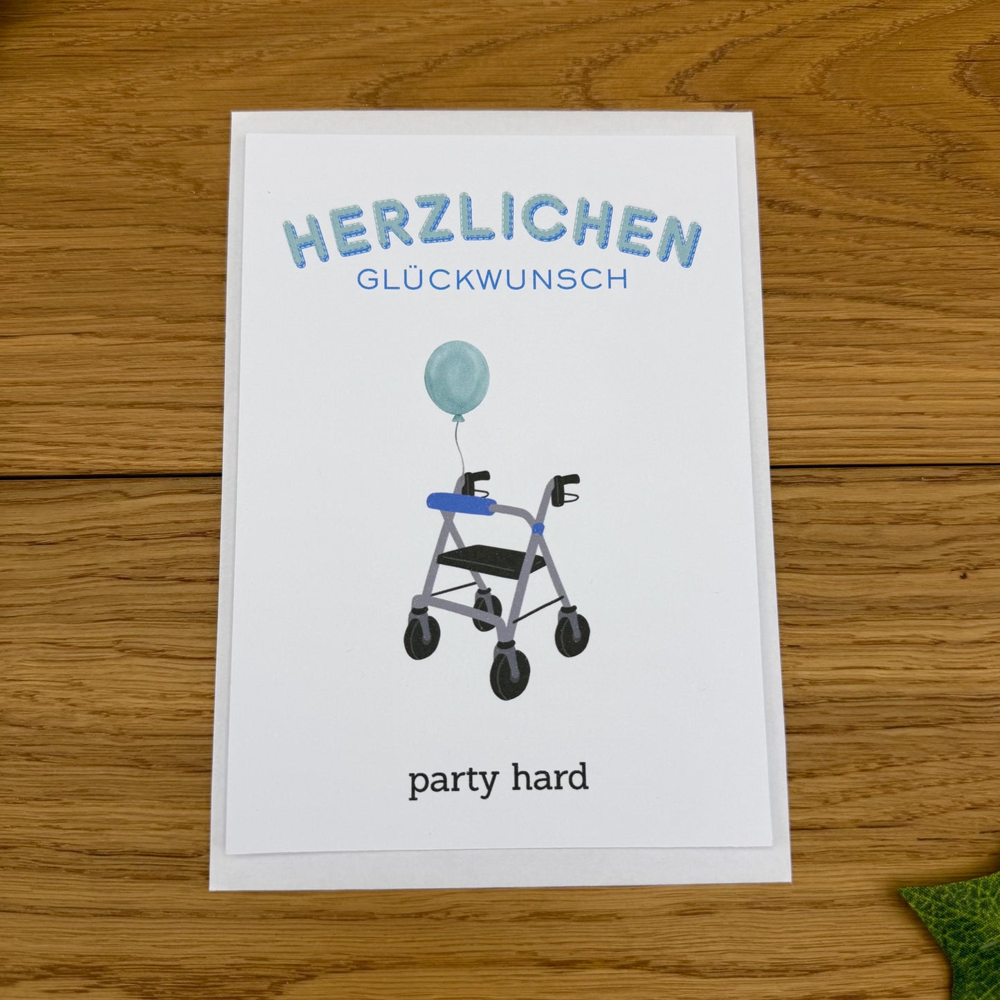 Geburtstagskarte "party hard" - A6